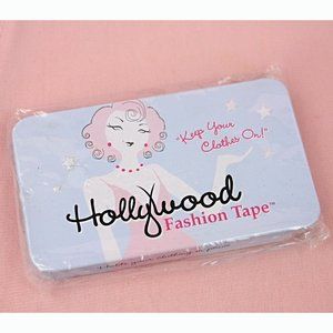 NEW Hollywood Fashion Tape Clear Double Sided Strips Metal Tin Sealed